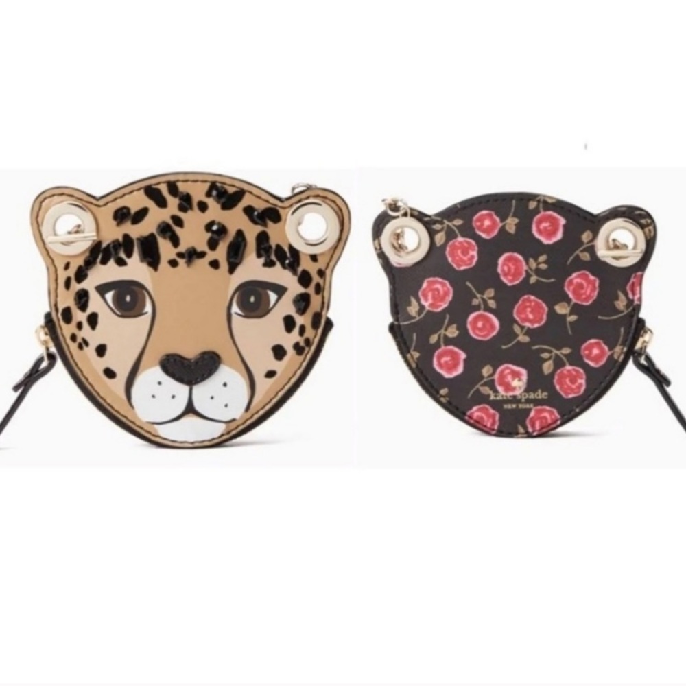 NWT kate spade Leopard Keychain Coin Wallet - Picture 2 of 9